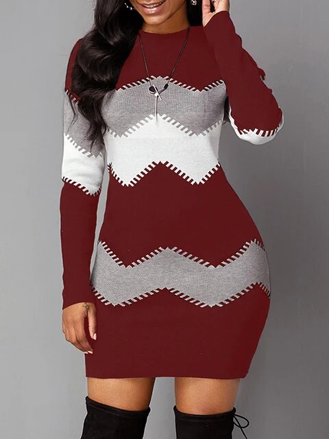 Isadora - Modisches Kleid aus bedrucktem Jersey