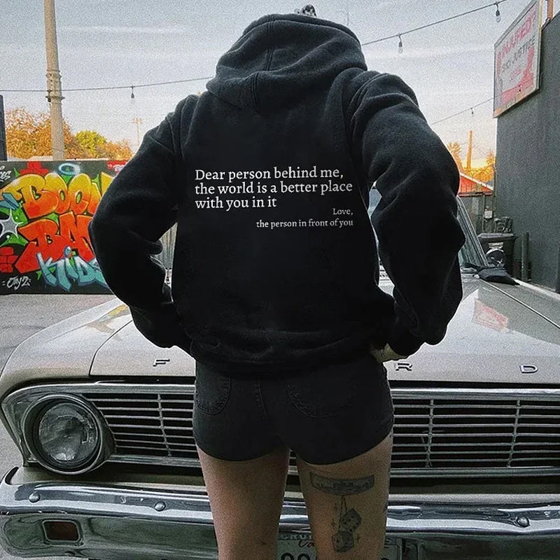 'Liebe Person hinter mir' - Hoodie