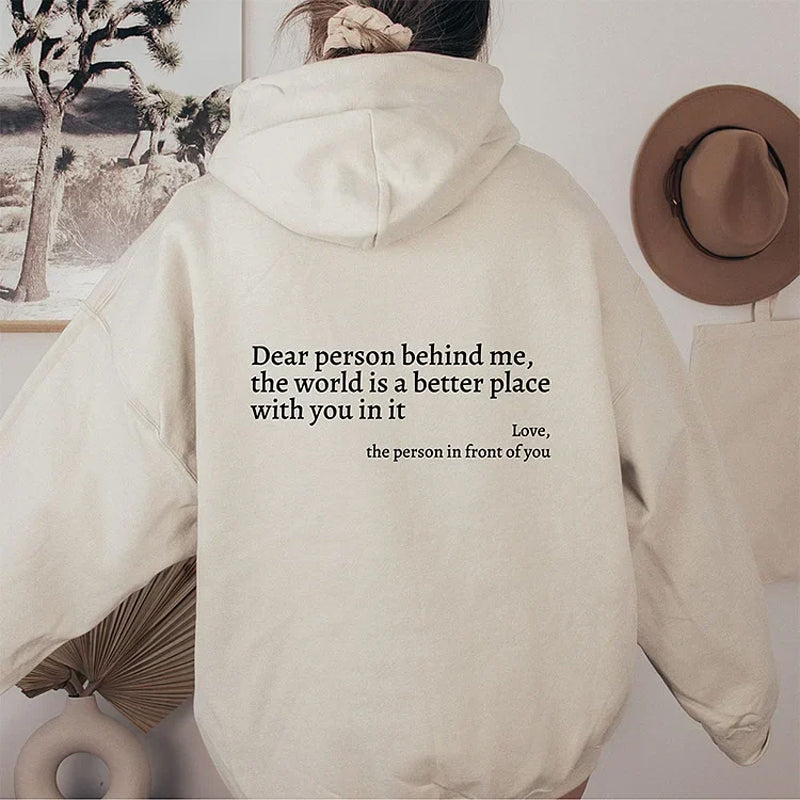 'Liebe Person hinter mir' - Hoodie