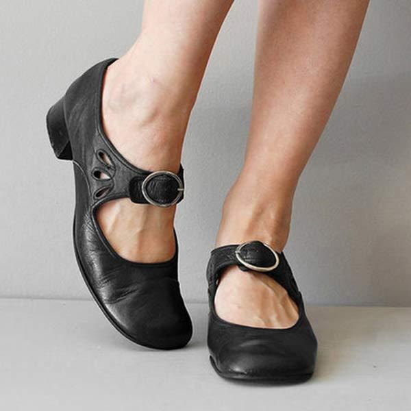 Jocelyne - Sandalen mit Keilschnallen aus Leder