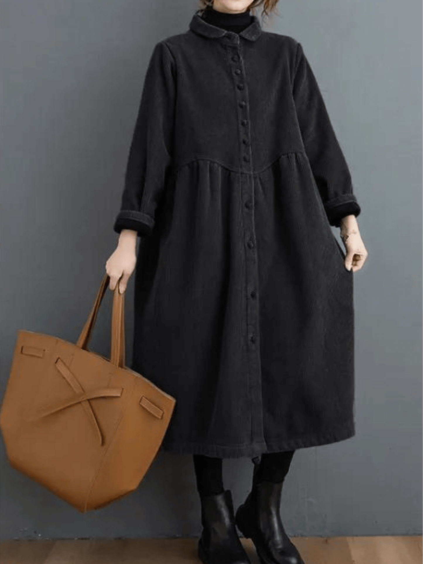 Damen-Cord-Trenchcoats - Vintage Im Winter!