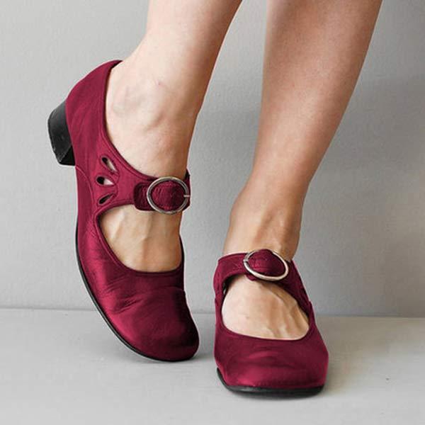 Jocelyne - Sandalen mit Keilschnallen aus Leder