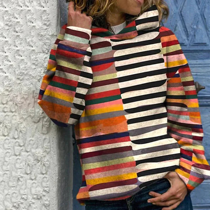 Johanna - Multicolour Sweatshirt Mit Kapuze