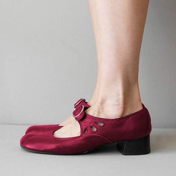 Jocelyne - Sandalen mit Keilschnallen aus Leder