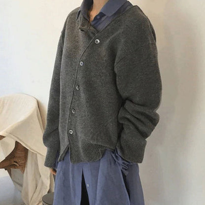 Fia | Kuscheliger Pullover mit verspielter Knopfleiste
