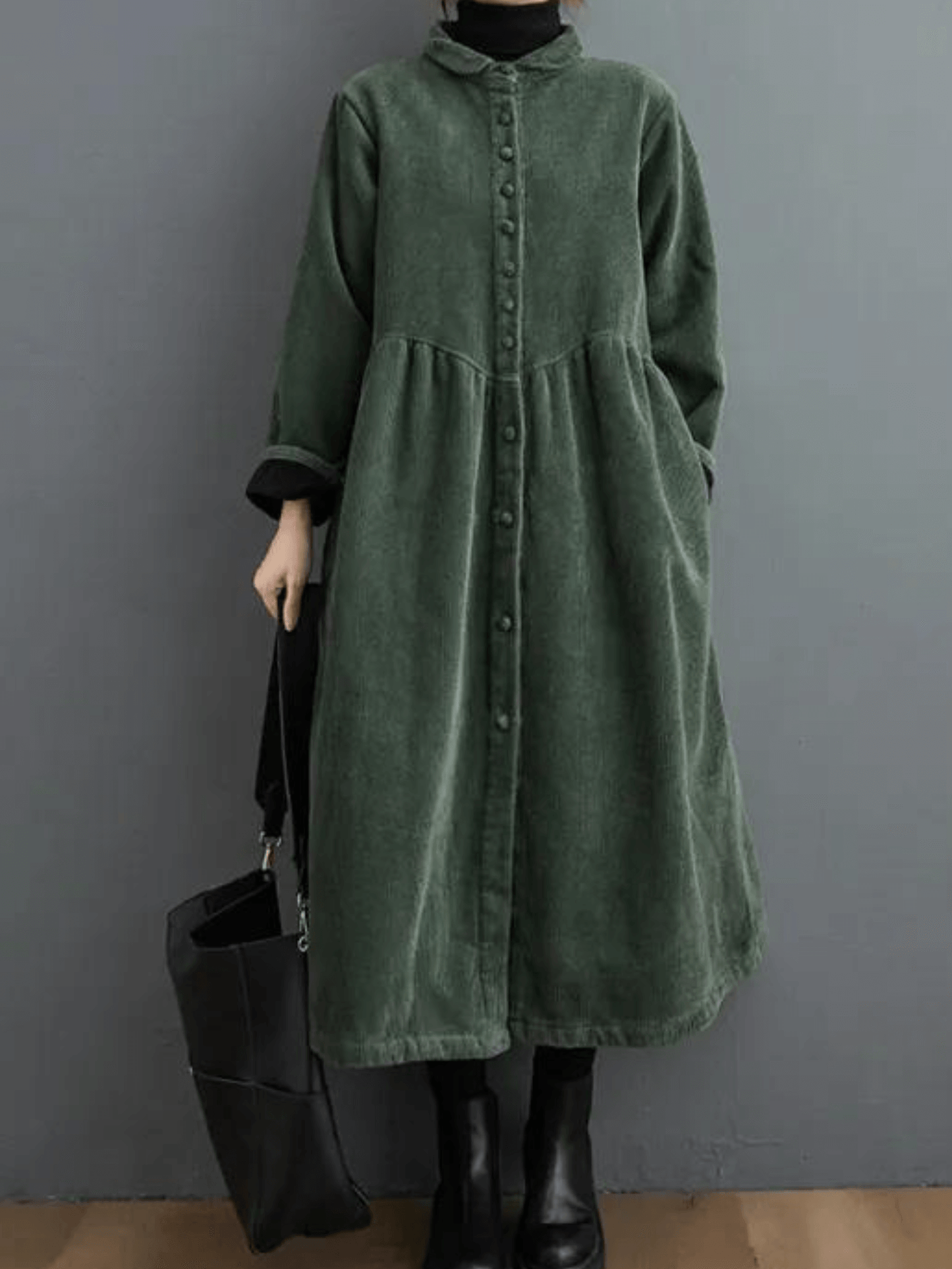 Damen-Cord-Trenchcoats - Vintage Im Winter!