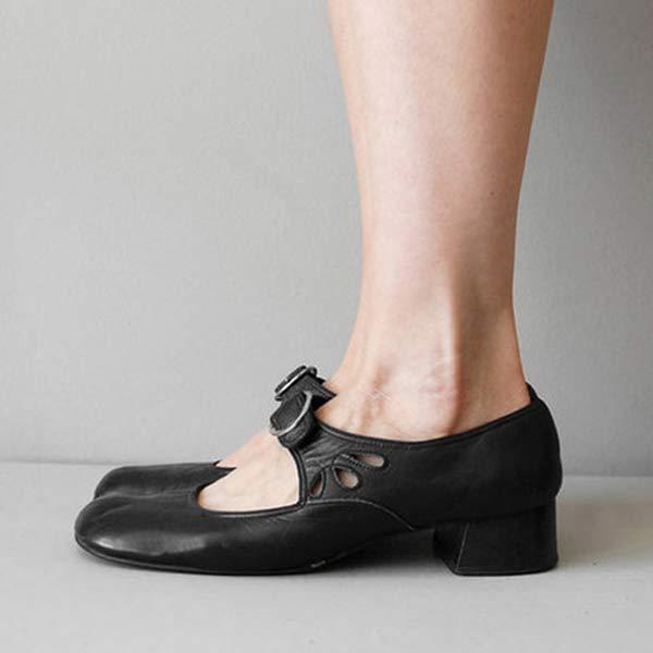 Jocelyne - Sandalen mit Keilschnallen aus Leder