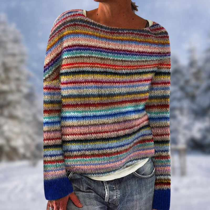 Oprah | Stylischer mehrfarbiger Pullover