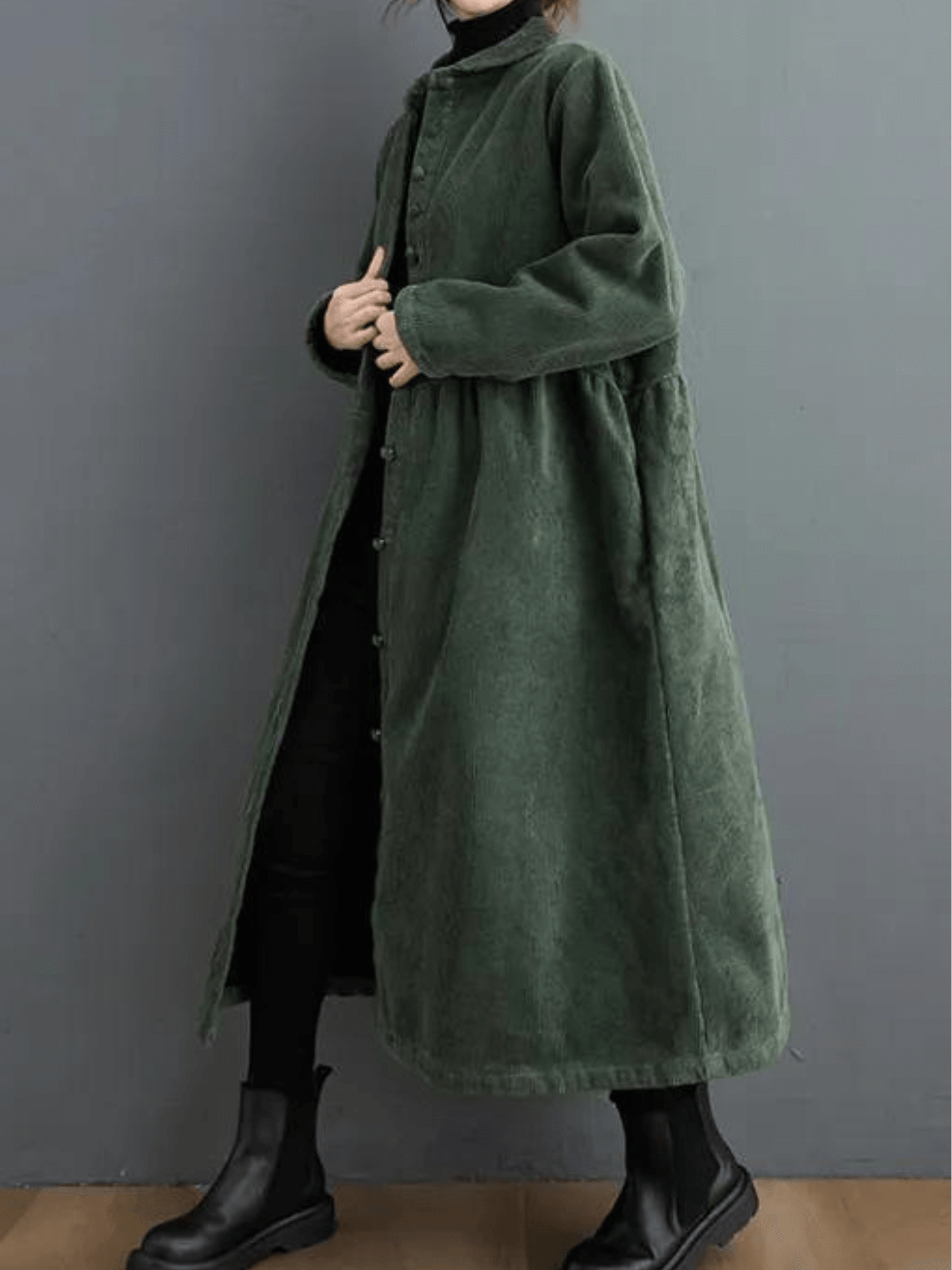 Damen-Cord-Trenchcoats - Vintage Im Winter!