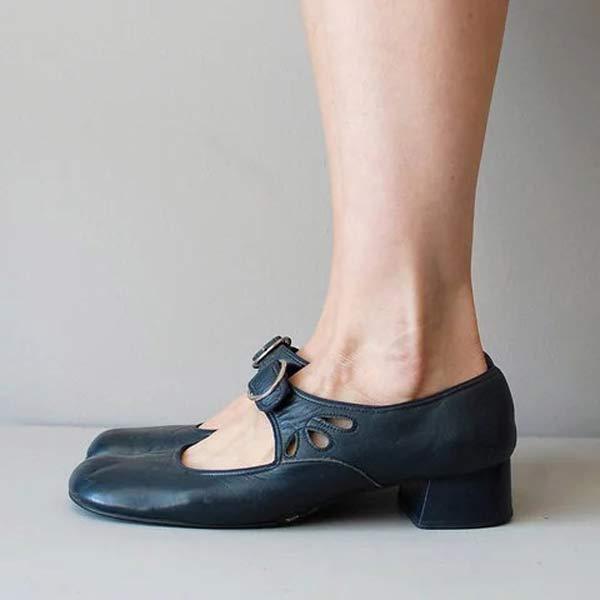 Jocelyne - Sandalen mit Keilschnallen aus Leder