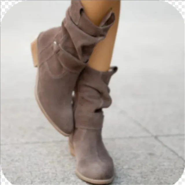 Tana - Damenstiefeletten aus Wildleder mit niedrigem Absatz