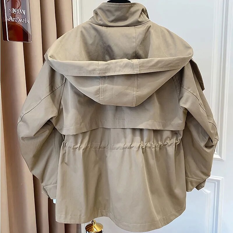 Langärmelige Kapuzenjacke mit Reißverschluss