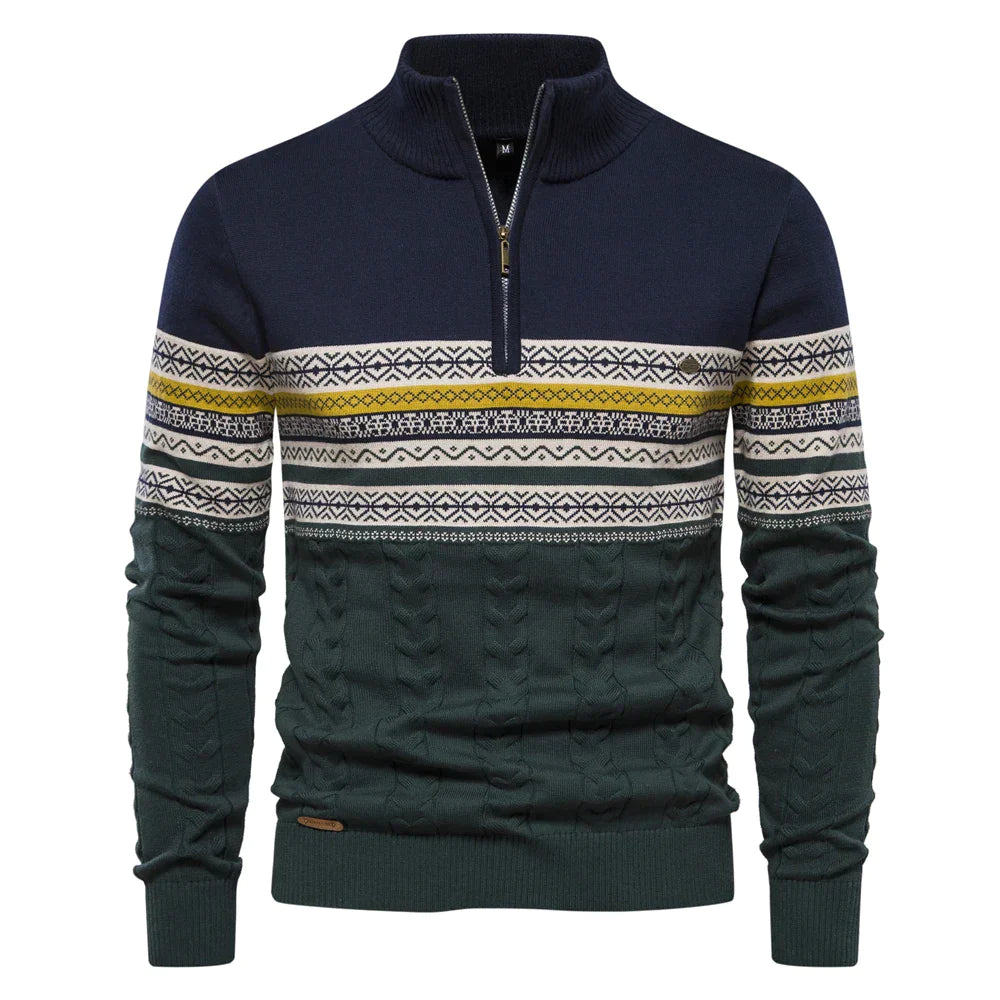 Lars - Hochwertiger Pullover mit Retro-Patronen
