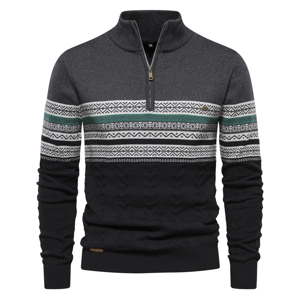 Lars - Hochwertiger Pullover mit Retro-Patronen