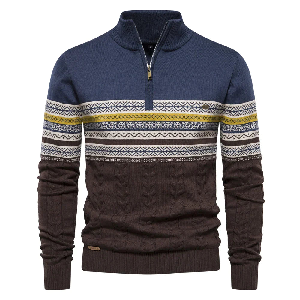Lars - Hochwertiger Pullover mit Retro-Patronen