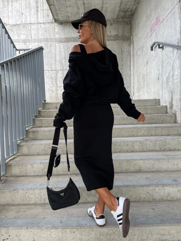 Sharon Set: Ärmelloses Kleid und Hoodie