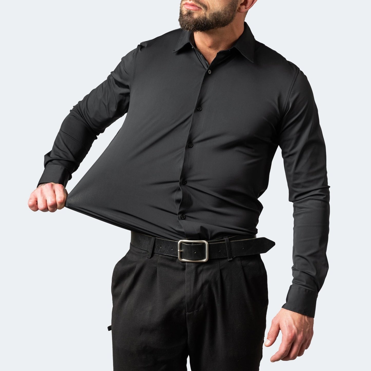 Bügelfreies Anti-Knitter-Shirt Aus Stretchmaterial