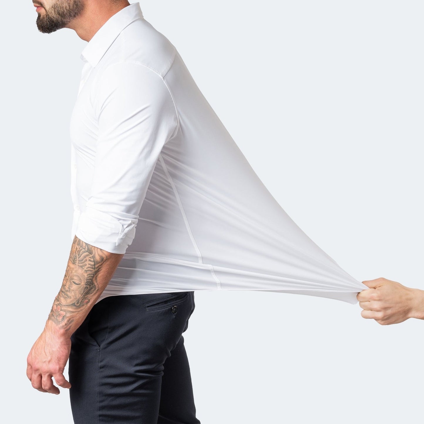 Bügelfreies Anti-Knitter-Shirt Aus Stretchmaterial