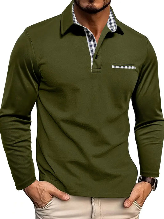 Elyo - Poloshirt Mit Langen Ärmeln