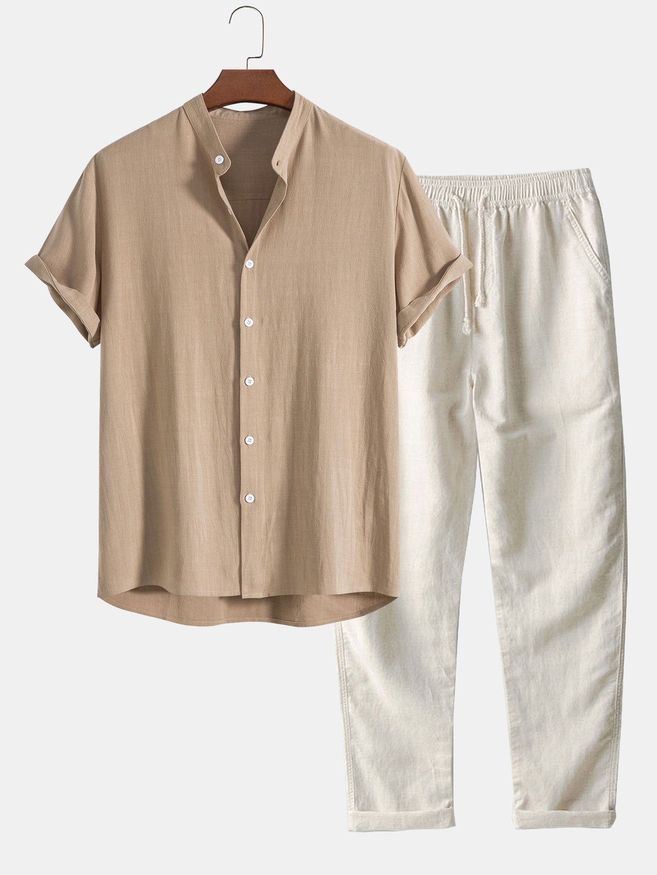 Elian | Herren Set Mit Stehkragen Hemd Und Hose