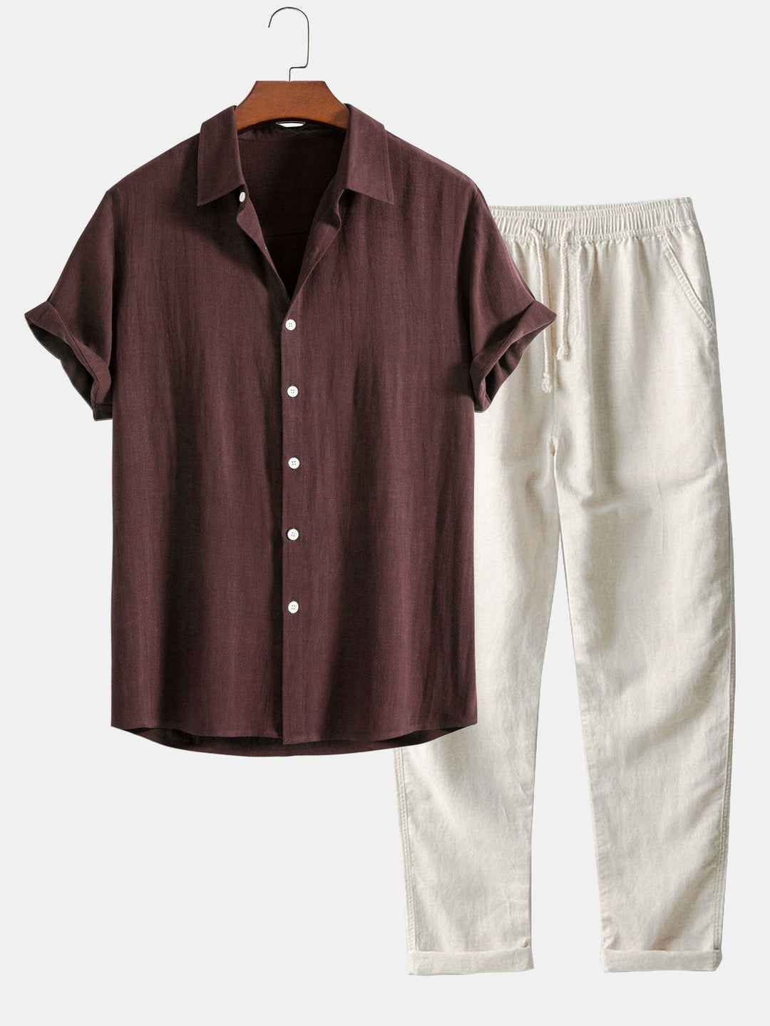 Elian | Herren Set Mit Stehkragen Hemd Und Hose