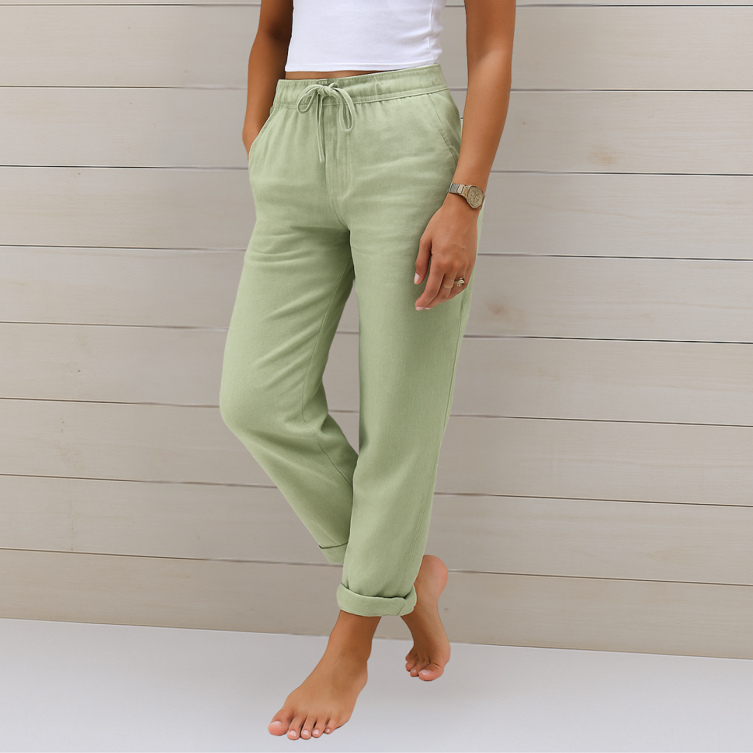 Megan | Premium atmungsaktive Leinen Stretchhose