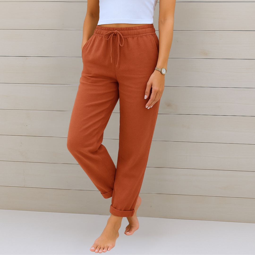 Megan | Premium atmungsaktive Leinen Stretchhose