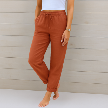 Megan | Premium atmungsaktive Leinen Stretchhose