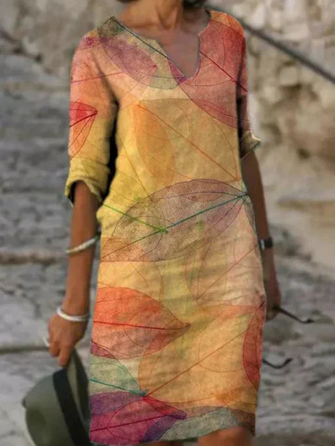 Lioré | Damenkleid Mit Botanischem Print
