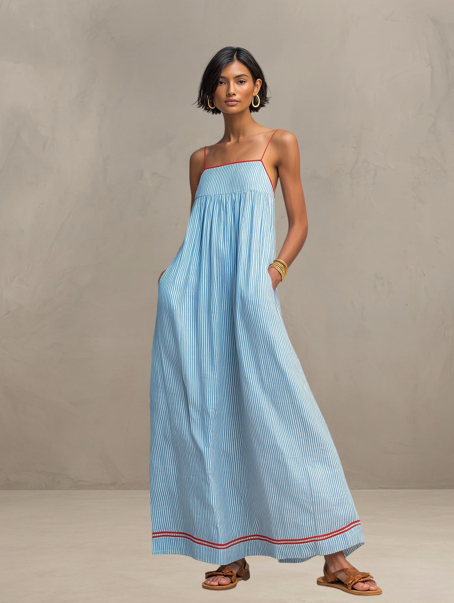 Pamela | Fließendes Sommer Maxikleid