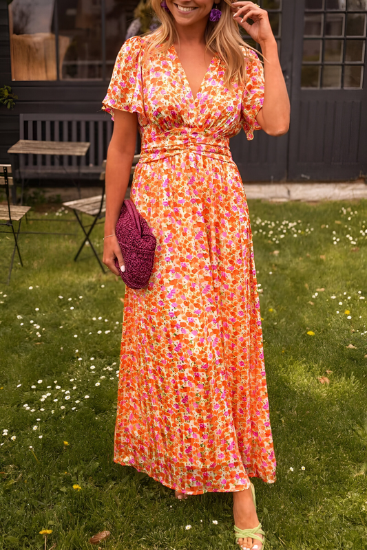 Ava | Langes Kleid Mit V Ausschnitt Und Femininer Passform