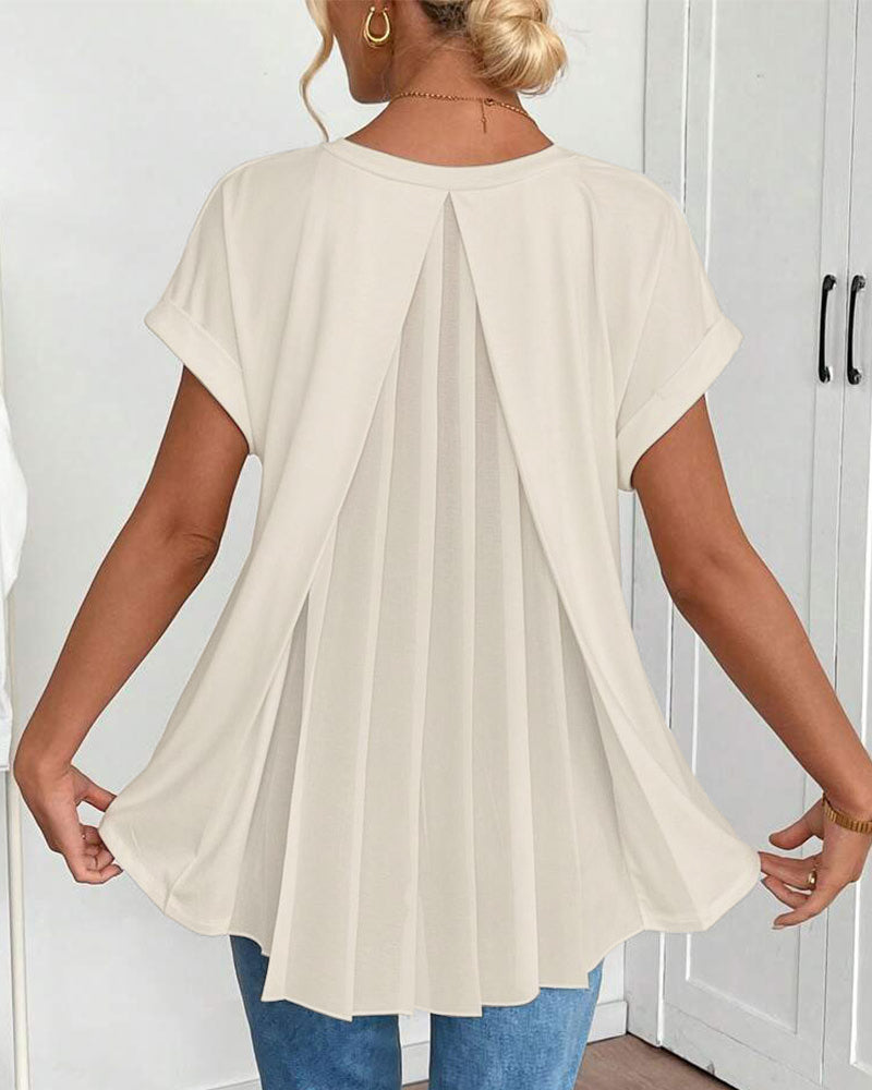 Liyanna | Patchwork T-Hemd Mit Kurzen Ärmeln