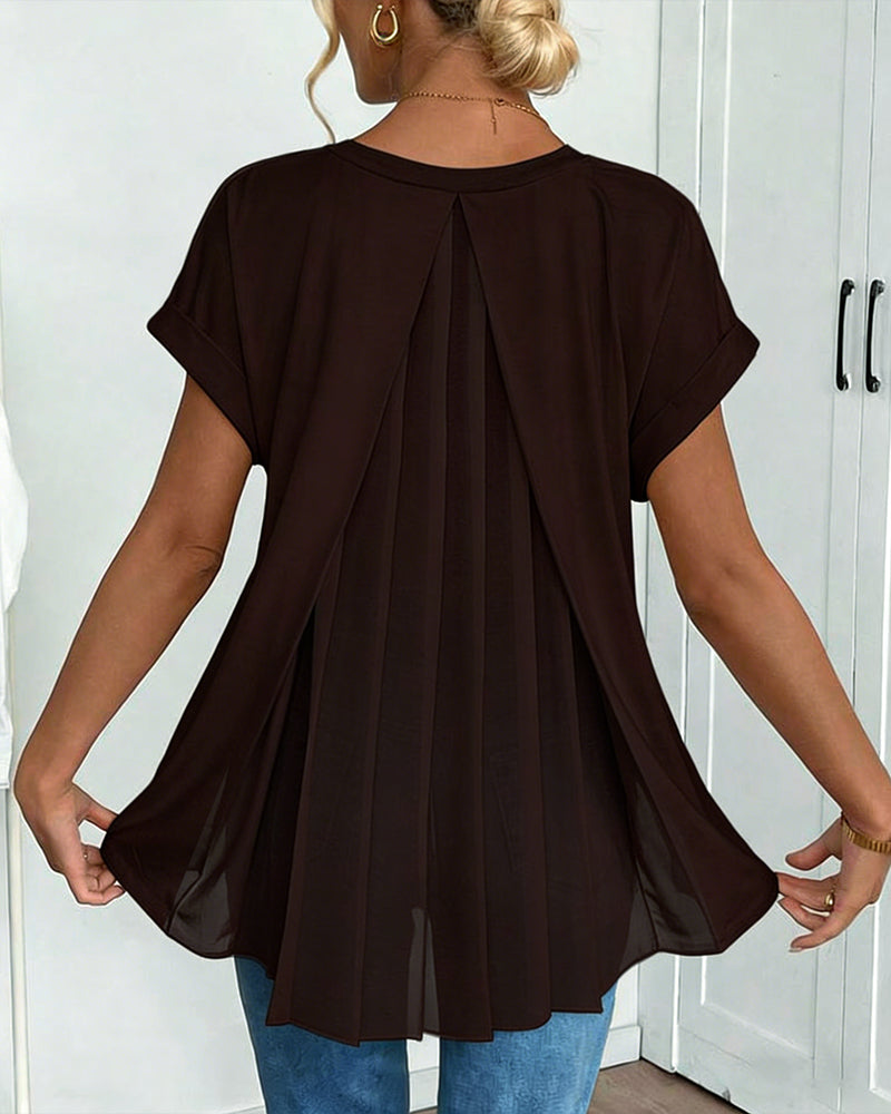 Liyanna | Patchwork T-Hemd Mit Kurzen Ärmeln