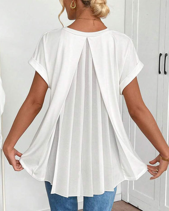 Liyanna | Patchwork T-Hemd Mit Kurzen Ärmeln