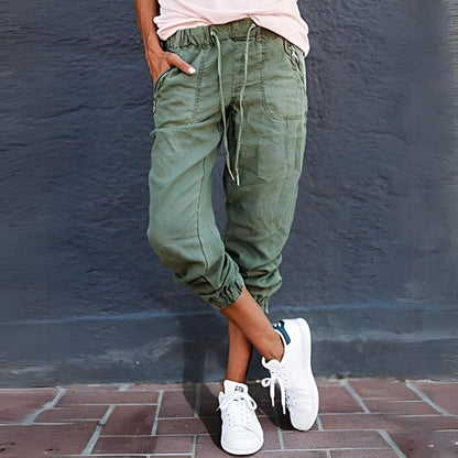 Valeria | Damen Cargo Hose Mit Elastischem Bund