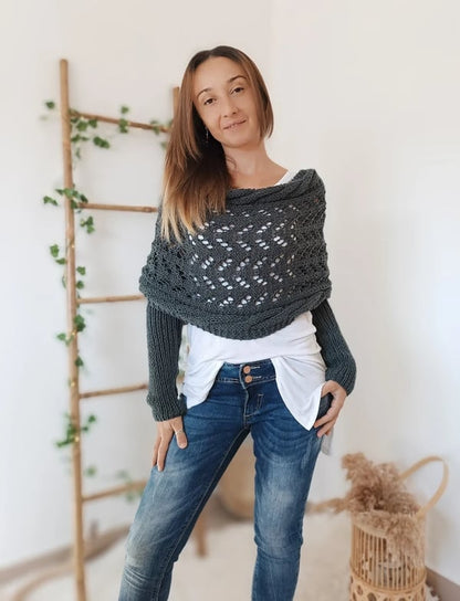 Reinhilde | Doppelten Ärmeln Shawl Schal