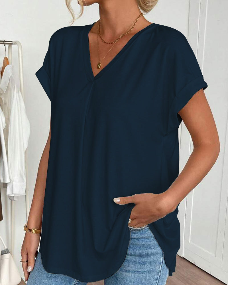 Liyanna | Patchwork T-Hemd Mit Kurzen Ärmeln