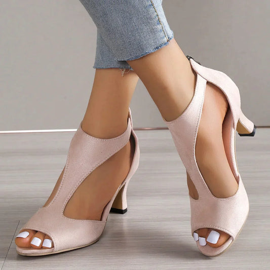 Schuhe Mit Absätzen Aus Leder
