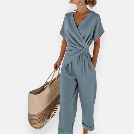 Silvane - Eleganter Overall Mit Wickeloptik