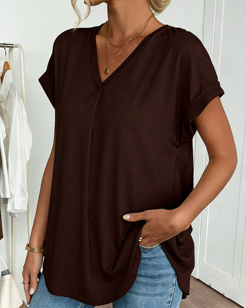 Liyanna | Patchwork T-Hemd Mit Kurzen Ärmeln