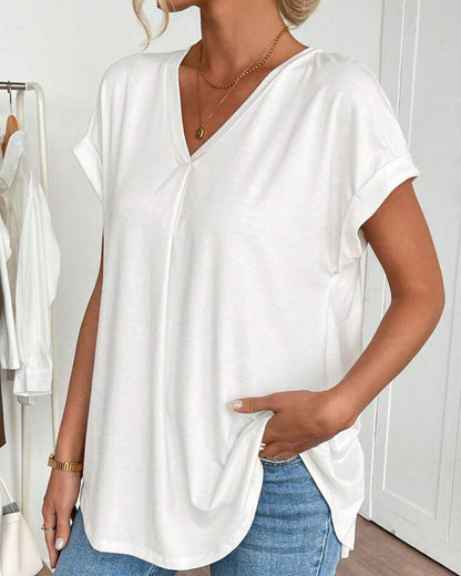 Liyanna | Patchwork T-Hemd Mit Kurzen Ärmeln
