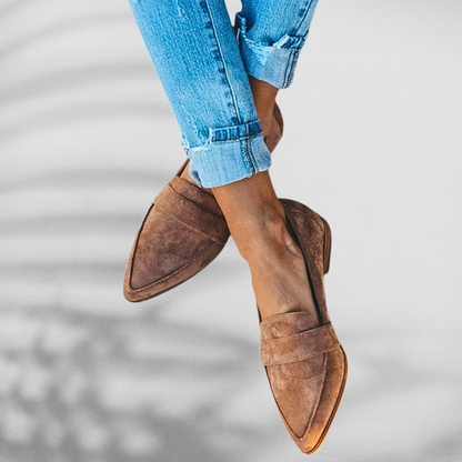 Malina | Wildleder-Loafer mit spitzer Form