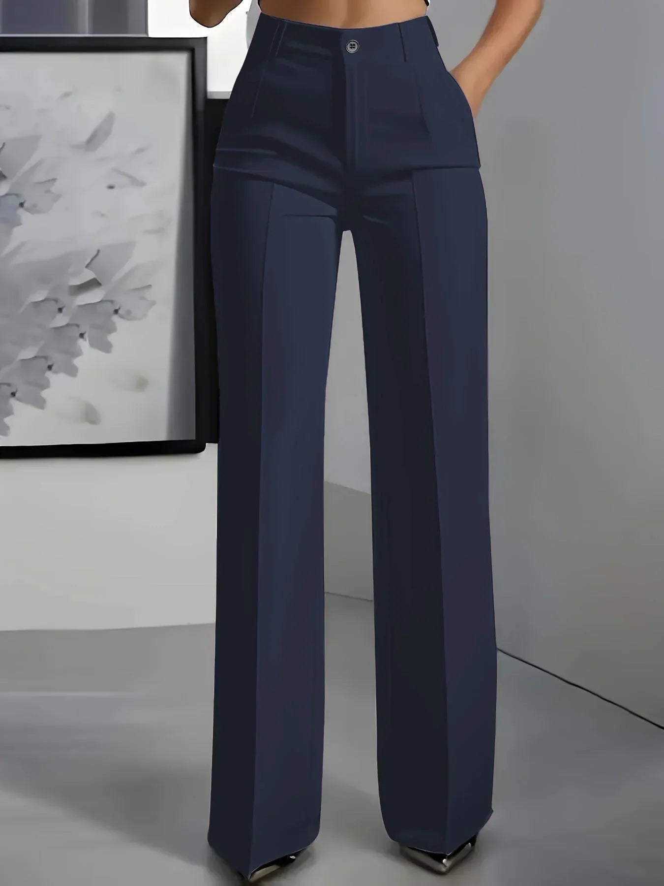 Hodit | Stylische Stretch Hose Mit Hoher Taille