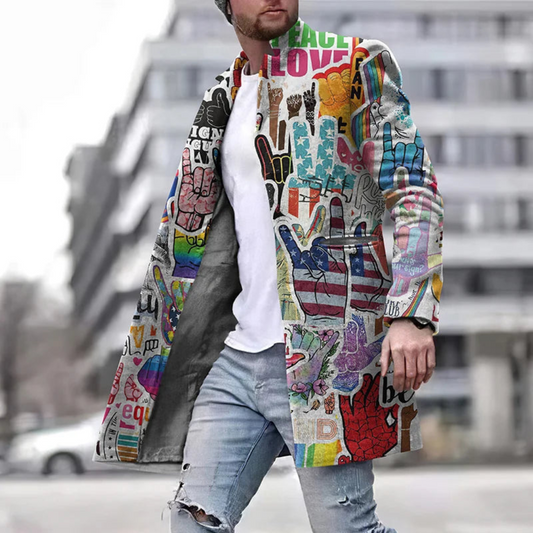 Franco | Herren Mode-Grafikmantel