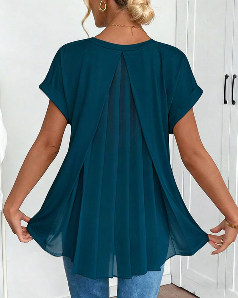 Liyanna | Patchwork T-Hemd Mit Kurzen Ärmeln
