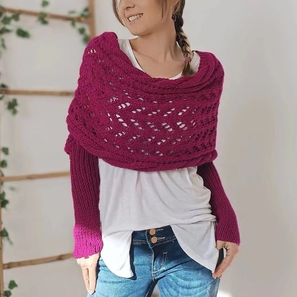 Reinhilde | Doppelten Ärmeln Shawl Schal
