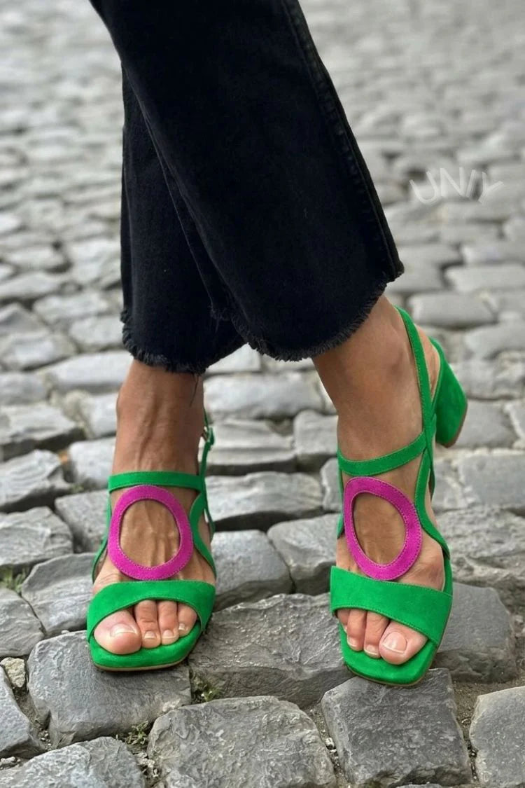 Gurng | Sandalen Mit Eckiger Zehenpartie Und Abgerundetem Schnitt