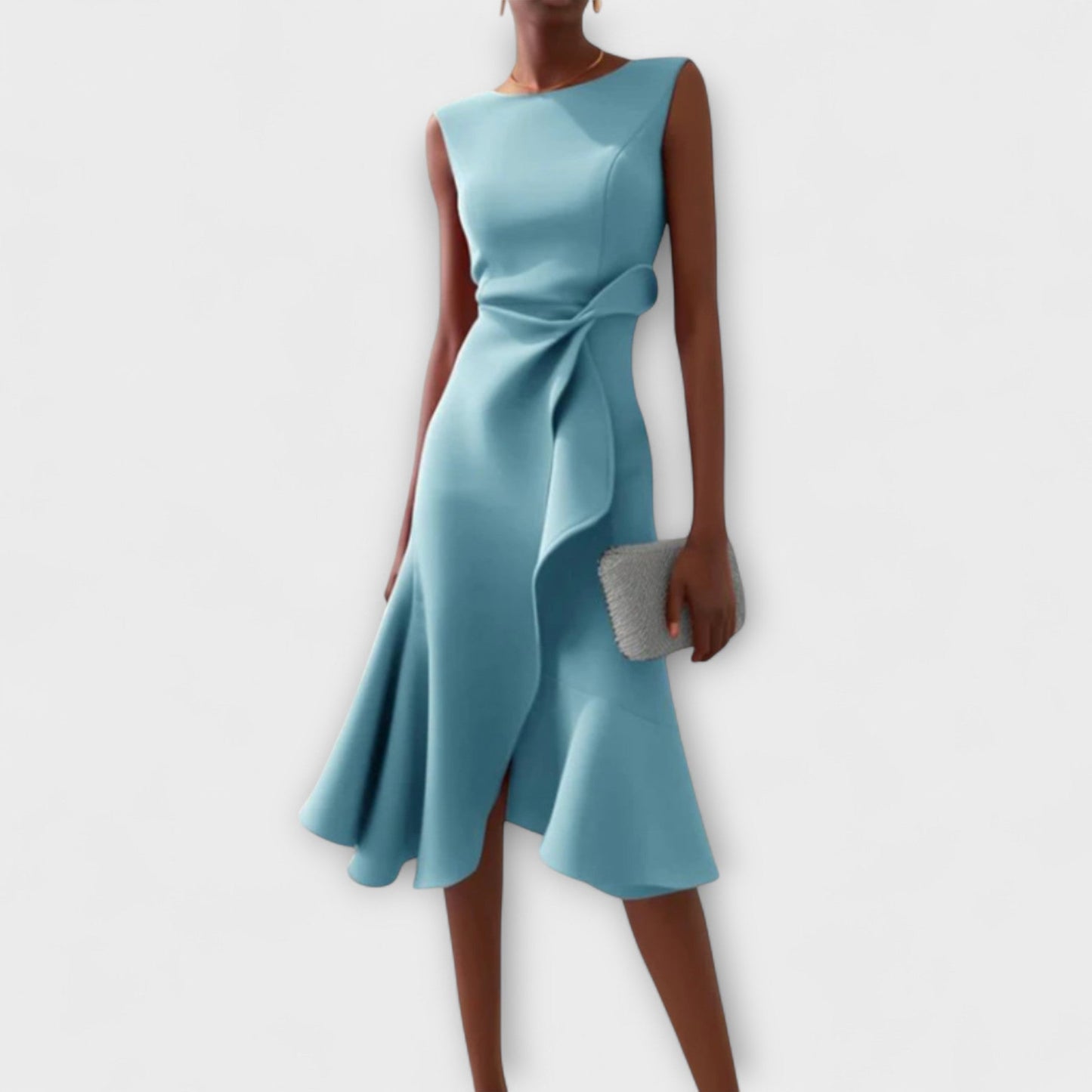 Juliette | Drapiertes Asymmetrisches Midi-Kleid