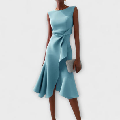 Juliette | Drapiertes Asymmetrisches Midi-Kleid