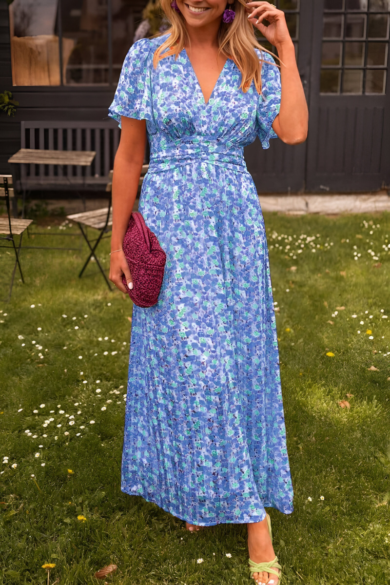 Ava | Langes Kleid Mit V Ausschnitt Und Femininer Passform